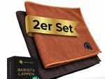 Barista Tücher Set Braun 30x30 cm – Mikrofaser für Siebträger | Barista Legends