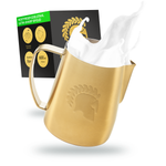 Milchkännchen Edelstahl 600 ml Gold – ARES Milchkanne für Latte Art | Barista Legends